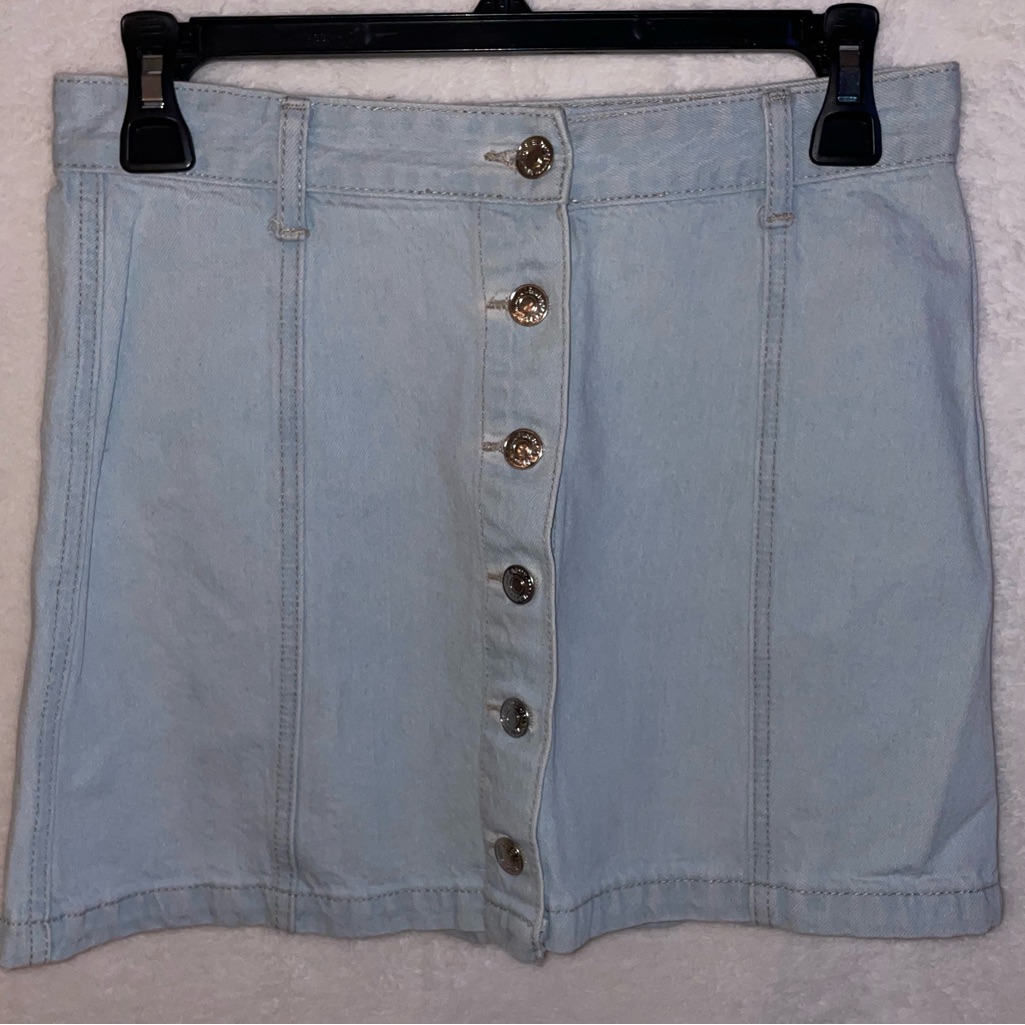 Forever 21 Button Up Jean Skirt